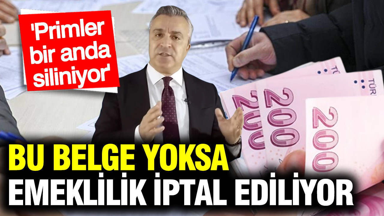 Bu belge yoksa emekliliğiniz iptal ediliyor: SGK uzmanı Özgür Erdursun ‘bir anda olabilir’ dedi