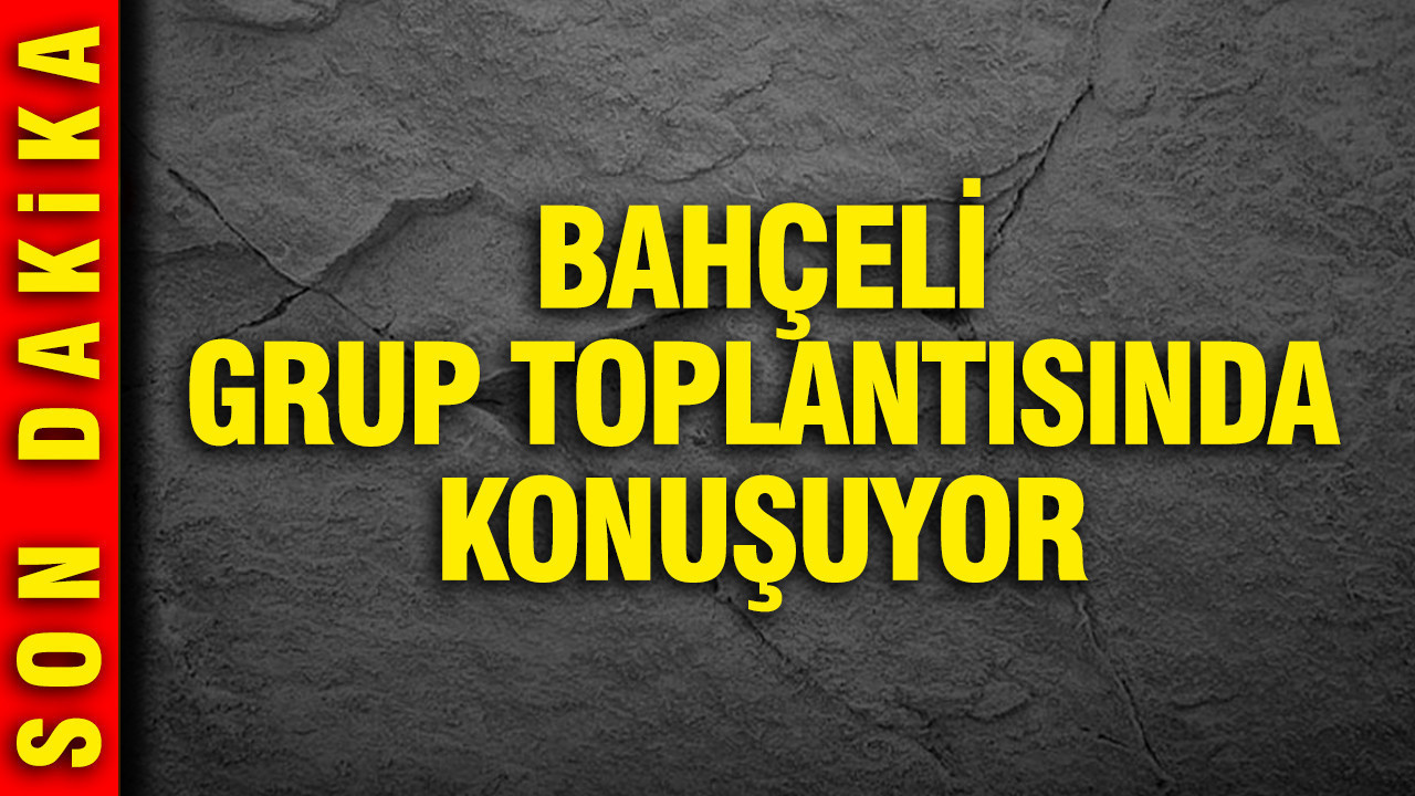 Devlet Bahçeli grup toplantısında konuşuyor
