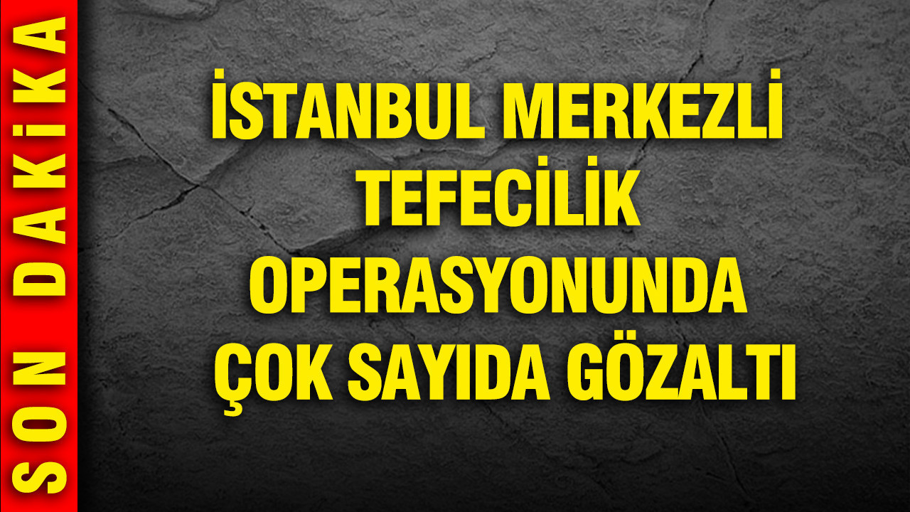 İstanbul merkezli tefecilik operasyonunda çok sayıda gözaltı