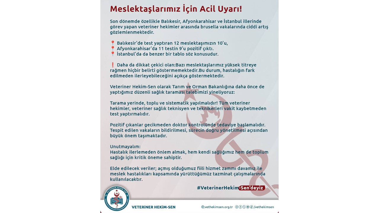 Brusella vakalarında kritik artış