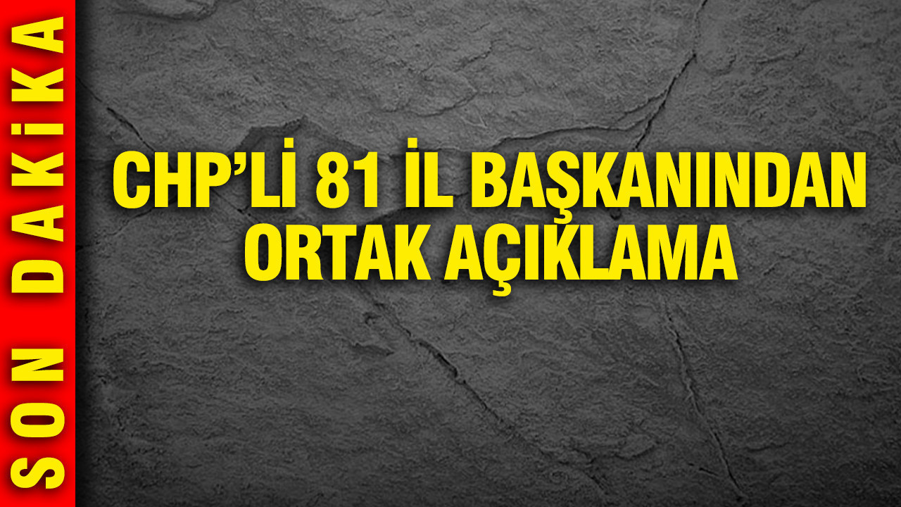 CHP İstanbul İl Başkanı Özgür Çelik 81 il başkanıyla açıklama yaptı