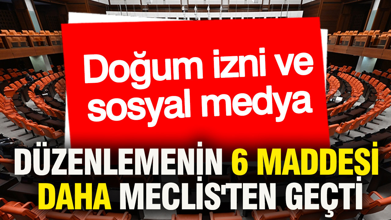 Doğum izni ve sosyal medya: Düzenlemenin 6 maddesi Meclis'ten geçti