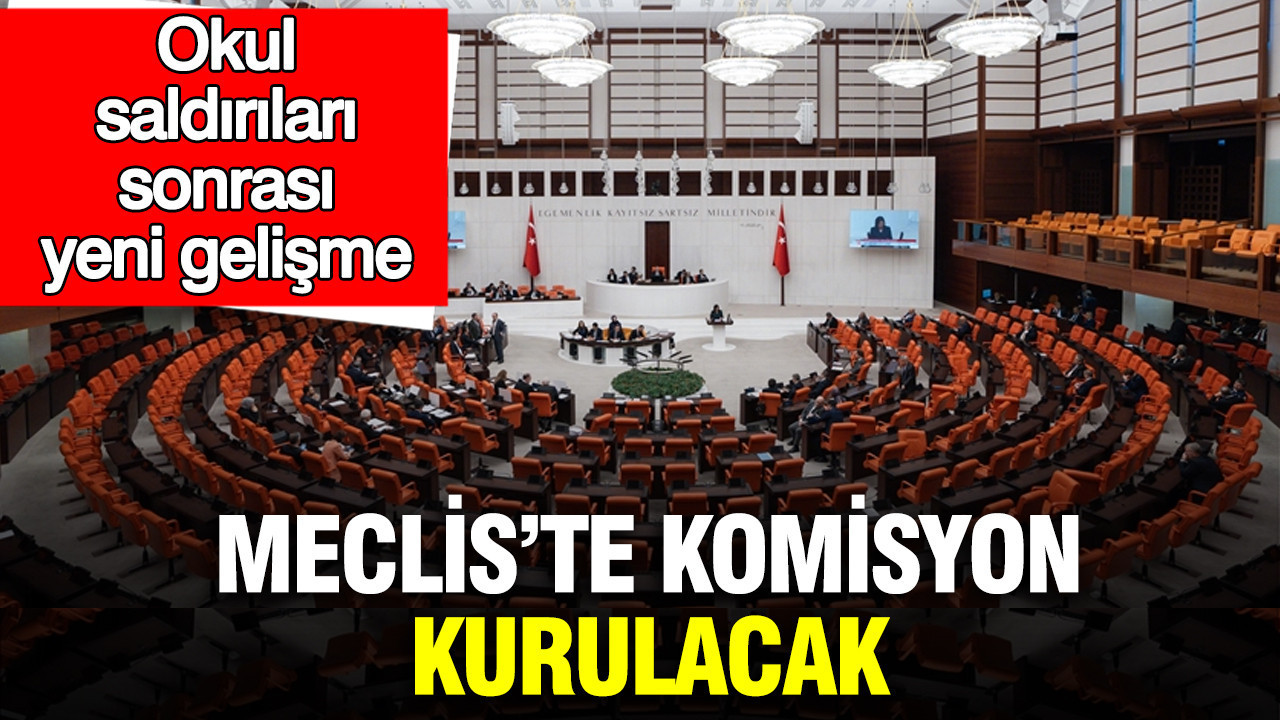 Okul saldırıları sonrası yeni gelişme: Meclis’te komisyon kurulacak