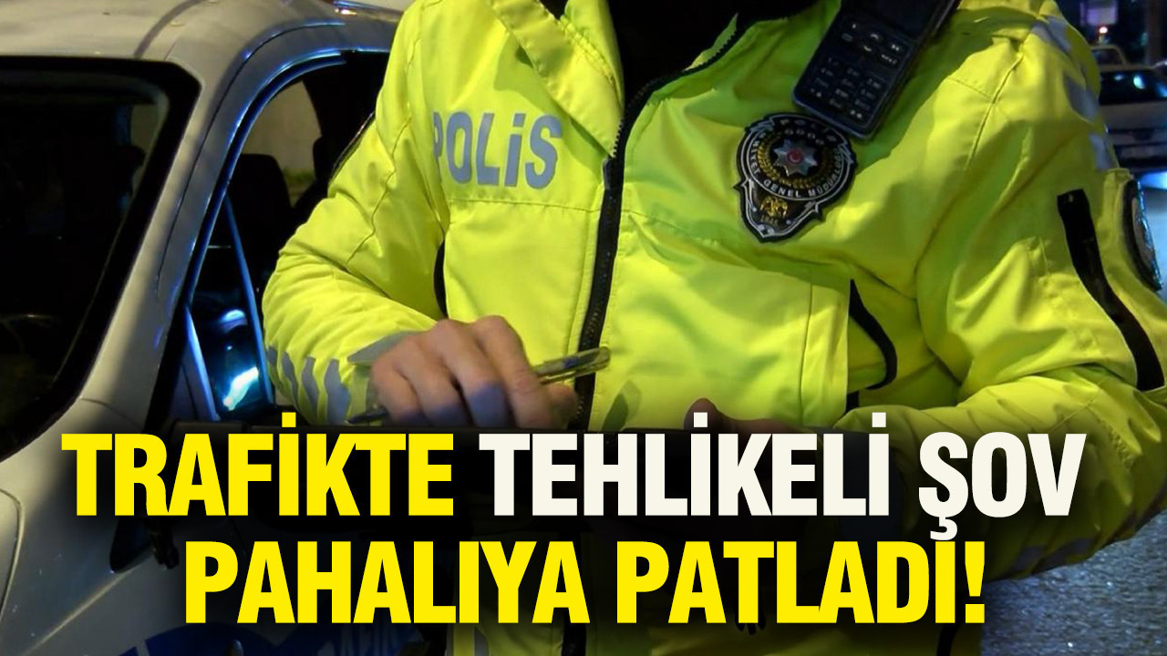 Trafikte tehlikeli şov pahalıya patladı