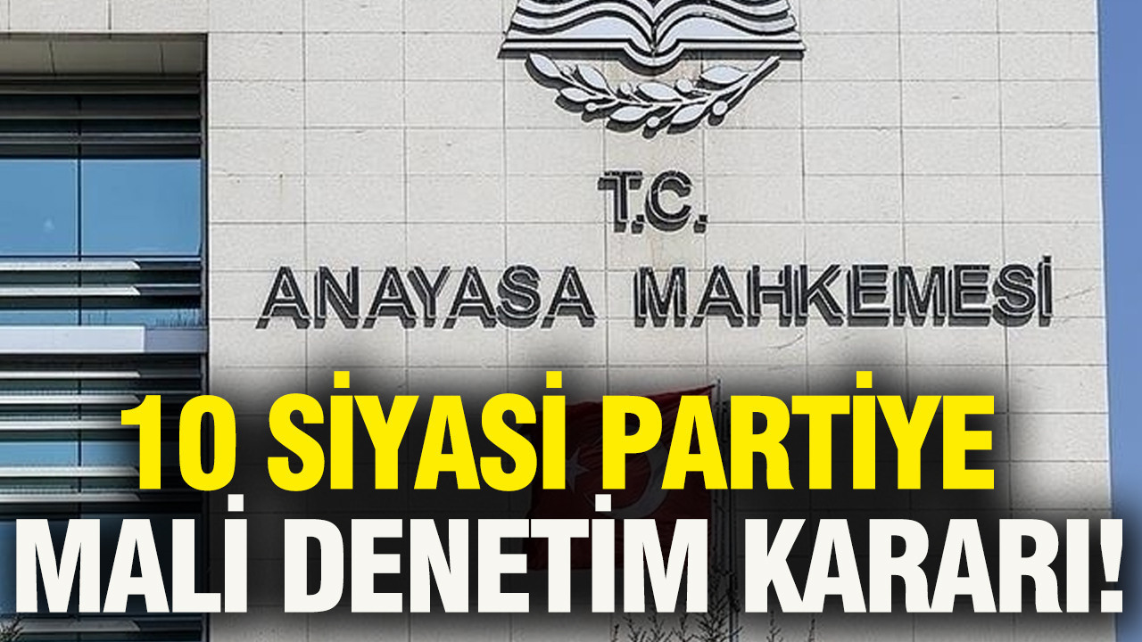 10 siyasi partiye mali denetim kararı