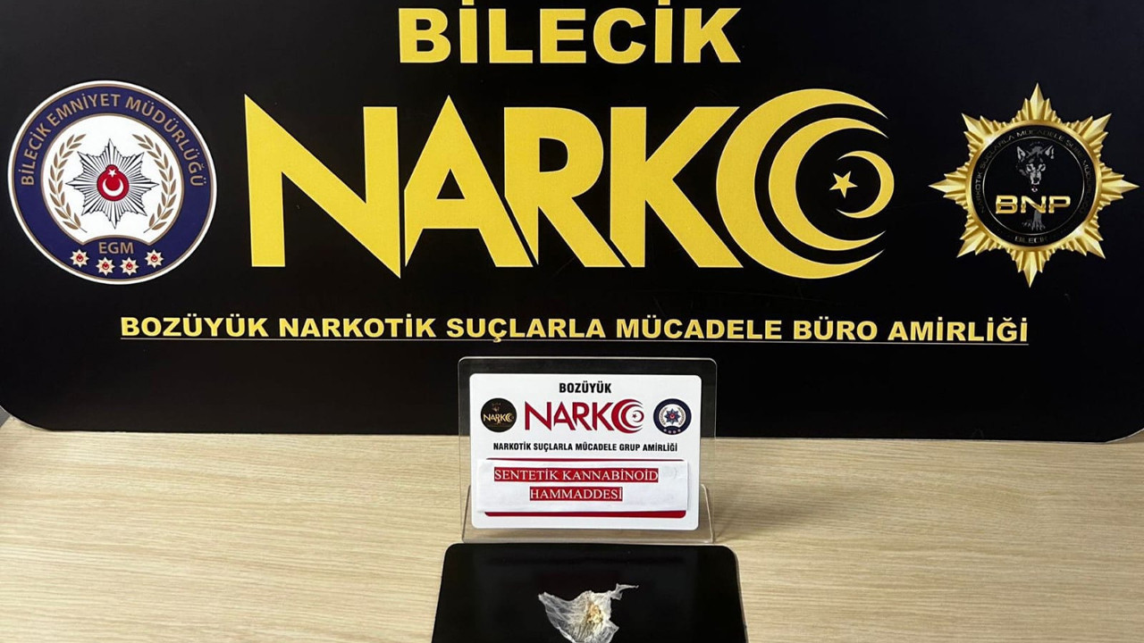 Bozüyük'te sentetik kannabinoid hammaddesi ele geçirildi