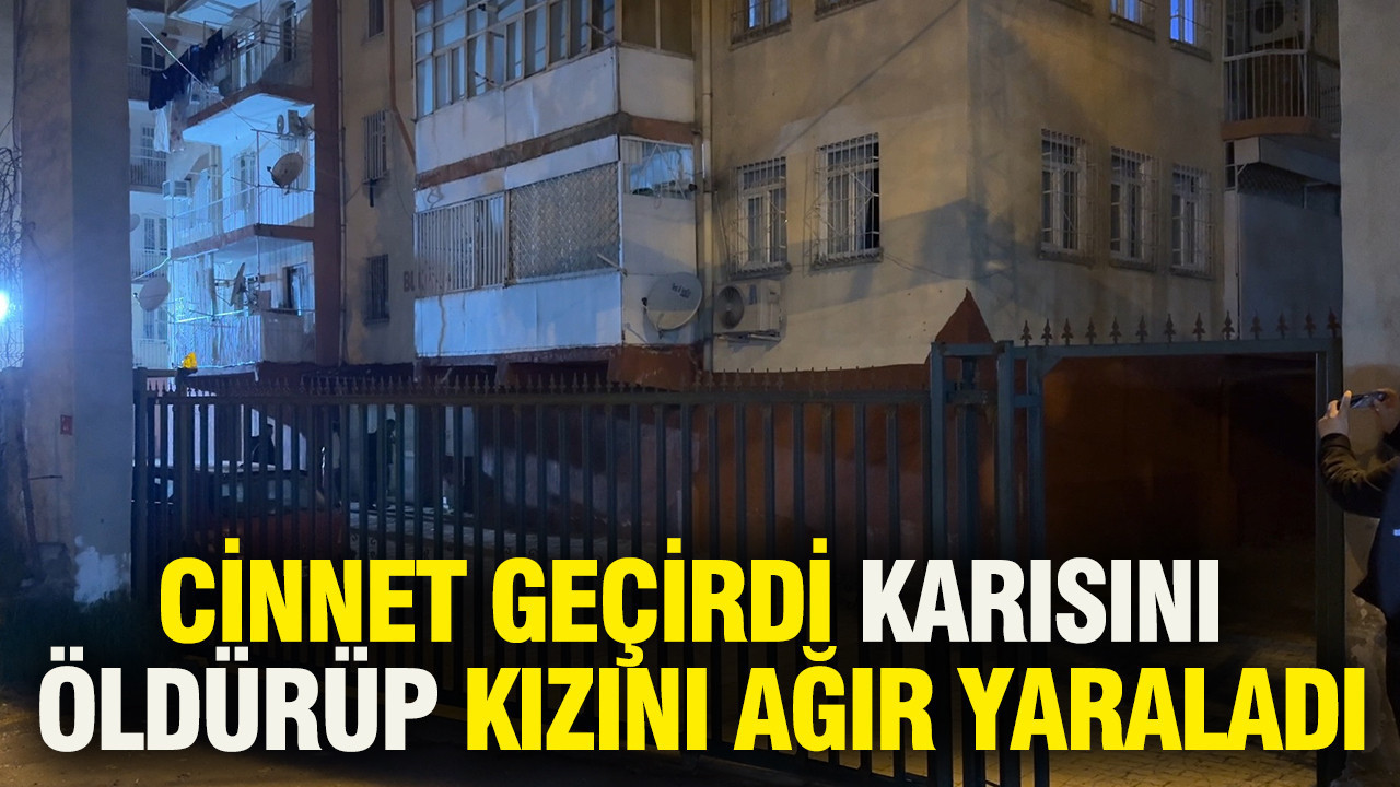 Cinnet geçirdi, karısını öldürüp kızını ağır yaraladı