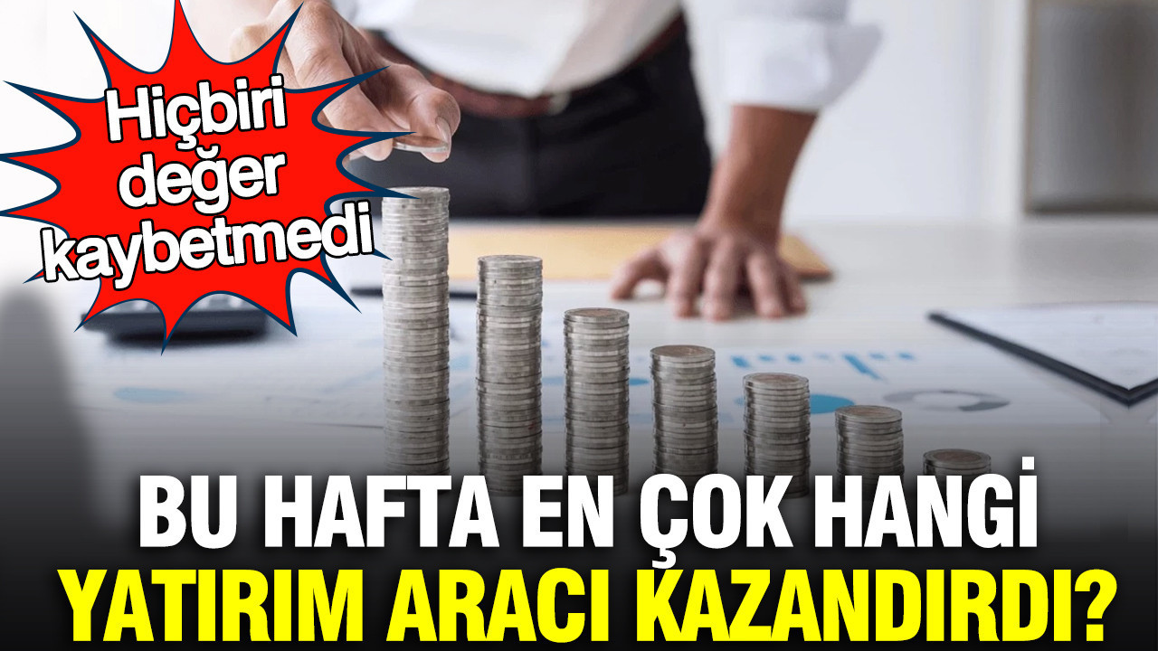Bu hafta en çok hangi yatırım aracı kazandırdı? Hiçbiri değer kaybetmedi