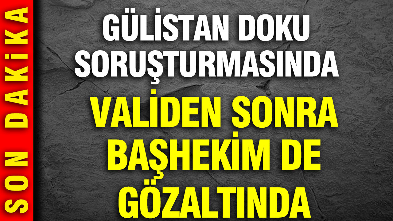 Gülistan Doku soruşturmasında Validen sonra başhekim de gözaltında