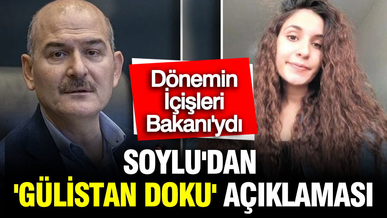 Süleyman Soylu'dan 'Gülistan Doku' açıklaması: O dönemin İçişleri Bakanı'ydı