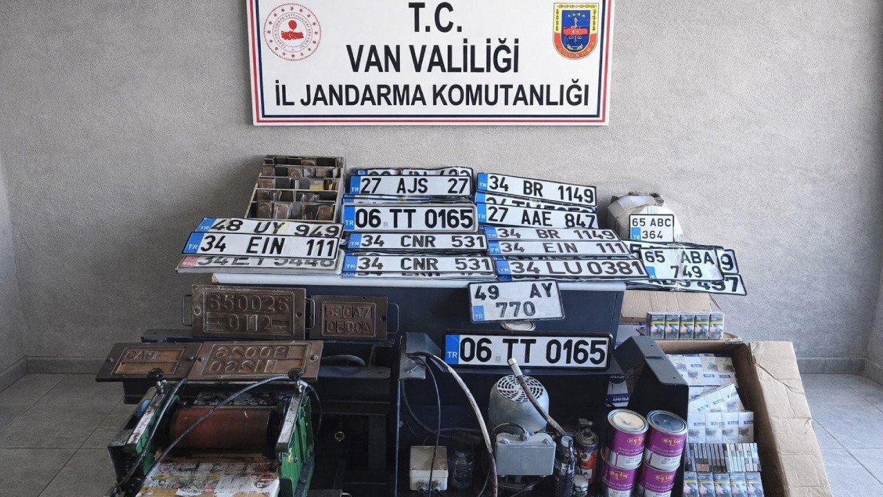 Van’da sahte plaka operasyonu
