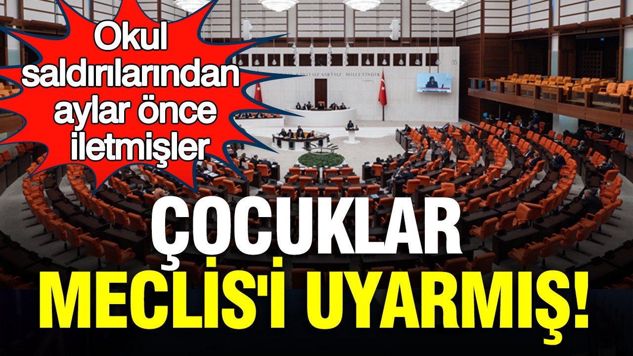 Okul saldırılarından aylar önce iletmişler: Çocuklar Meclis'i uyarmış