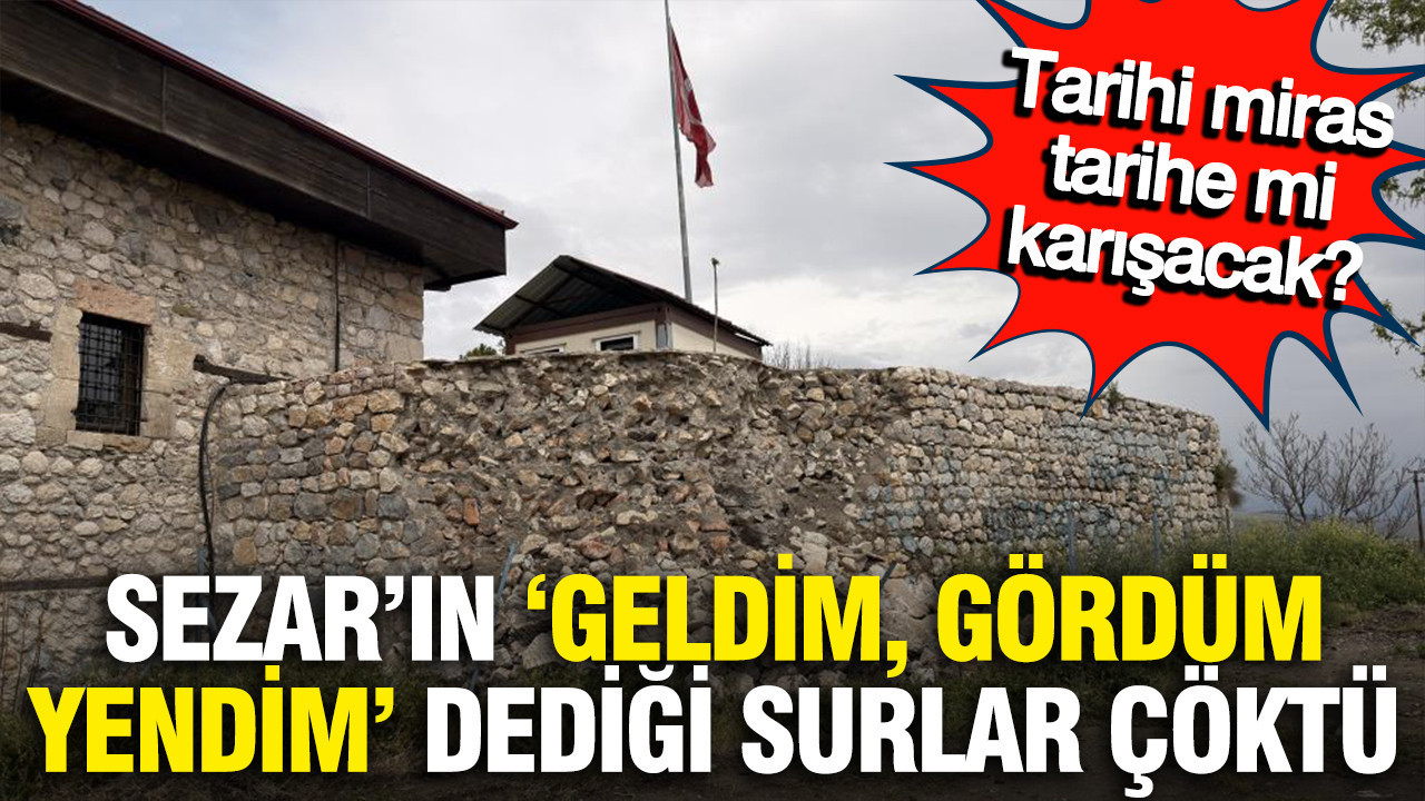 Sezar’ın “Geldim, gördüm, yendim” dediği Zile Kalesi’ çöktü