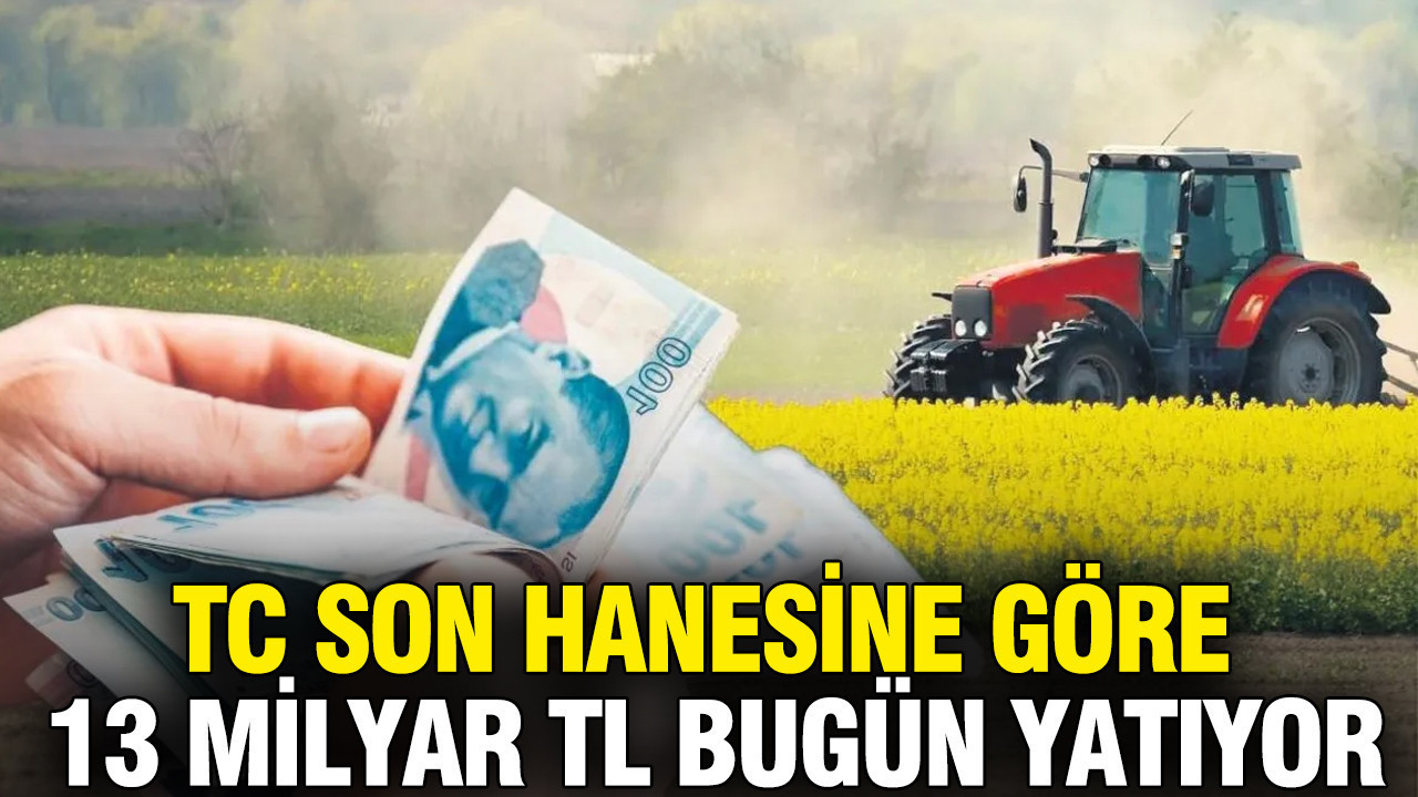 Tarım ve Orman Bakanı açıkladı: TC son hanesine göre 13 milyar TL bugün yatıyor
