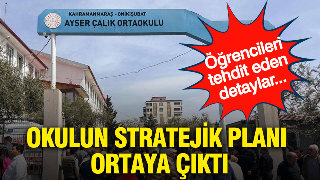 Ayser Çalık Ortaokulu'nun stratejik planı: İşte öğrencileri tehdit eden unsrular