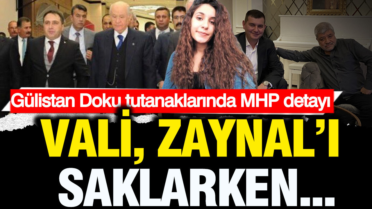 Gülistan Doku tutanaklarında MHP detayı... Vali, Zaynal'ı saklarken