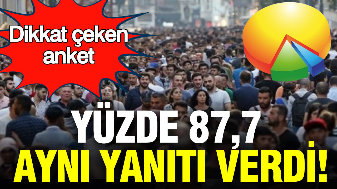 Son anket İPA'dan: Yüzde 87,7 aynı yanıtı verdi