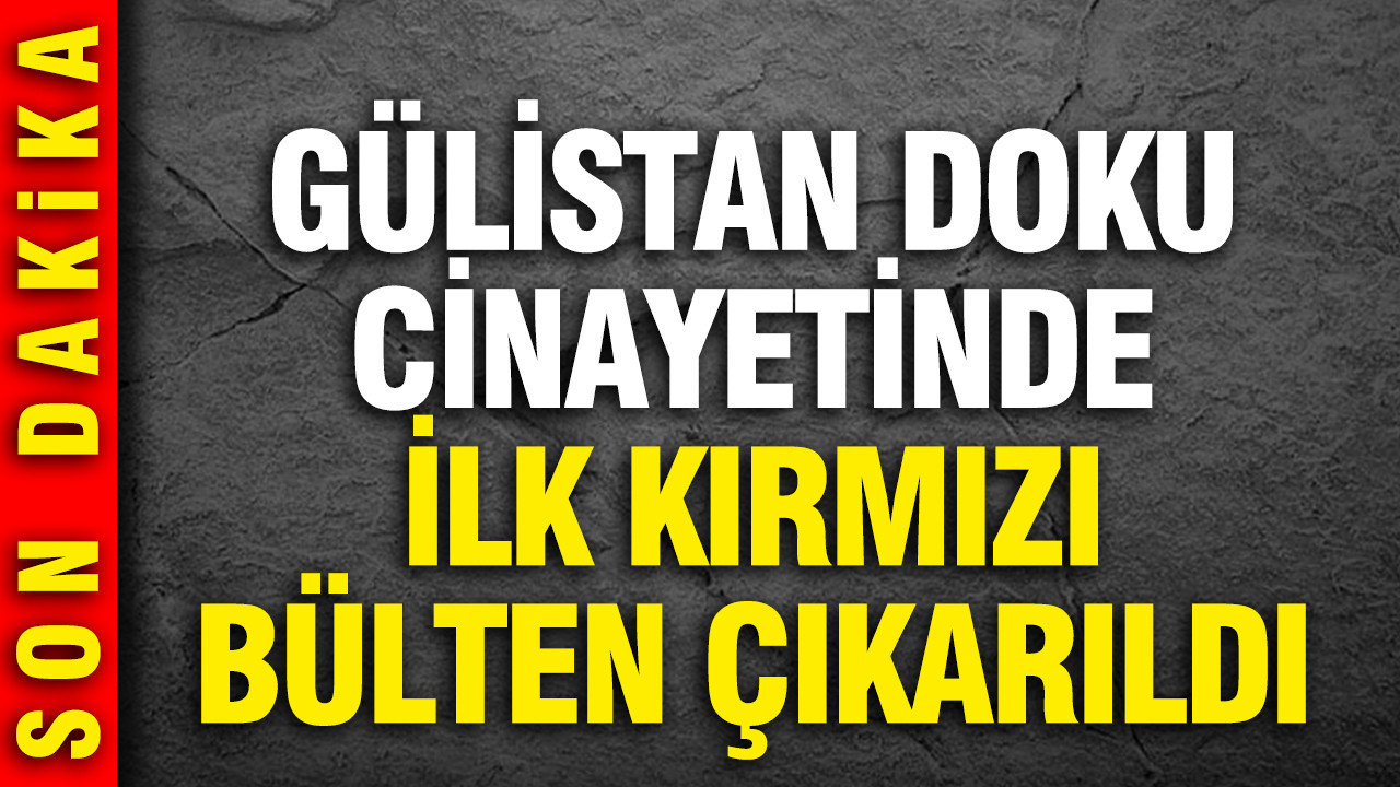 Gülistan Doku cinayetinde ilk kırmızı bülten çıkarıldı