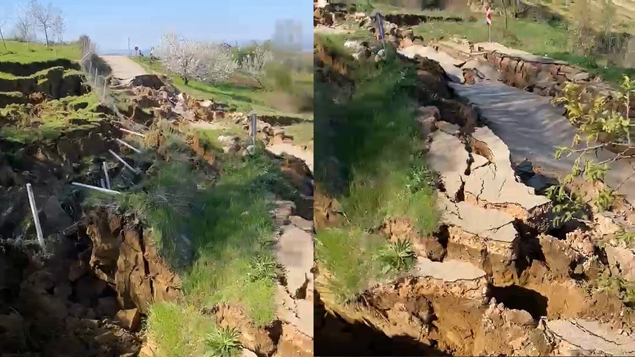 Yol kağıt gibi parçalandı: Bursa’da heyelan dehşeti