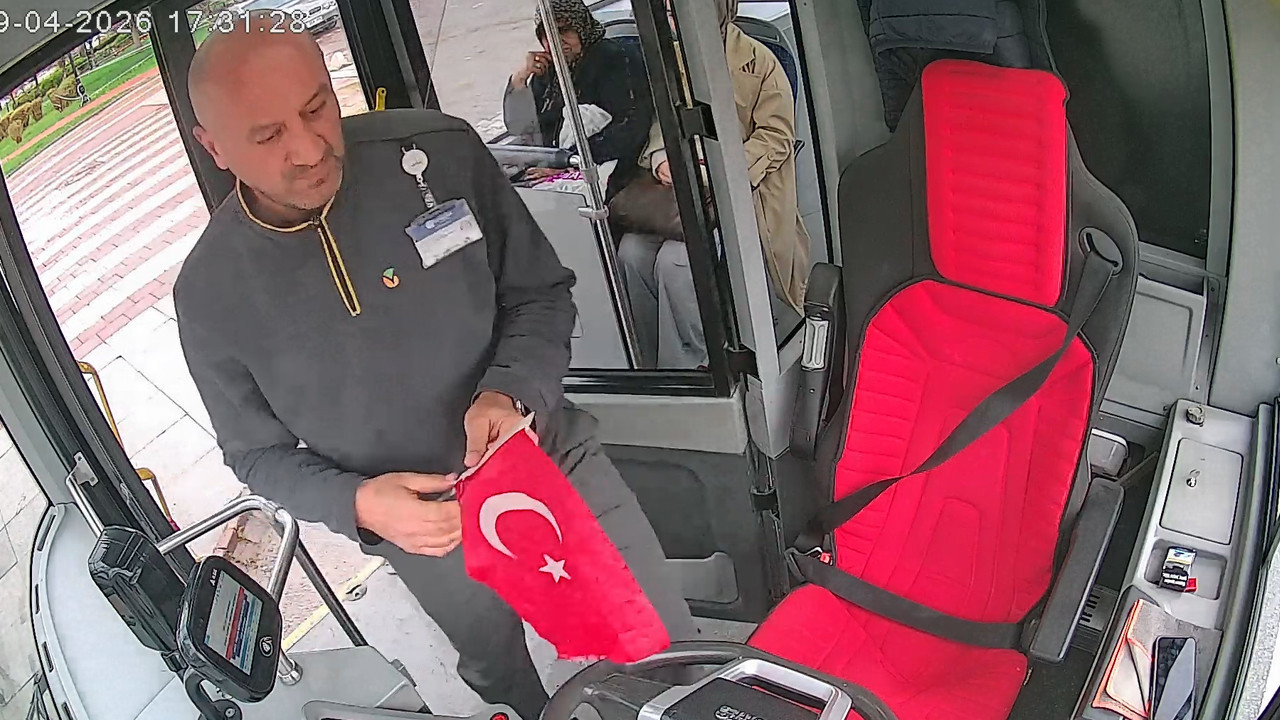 Al Bayrağı yerde bırakmadı: Helal olsun sana şoför bey