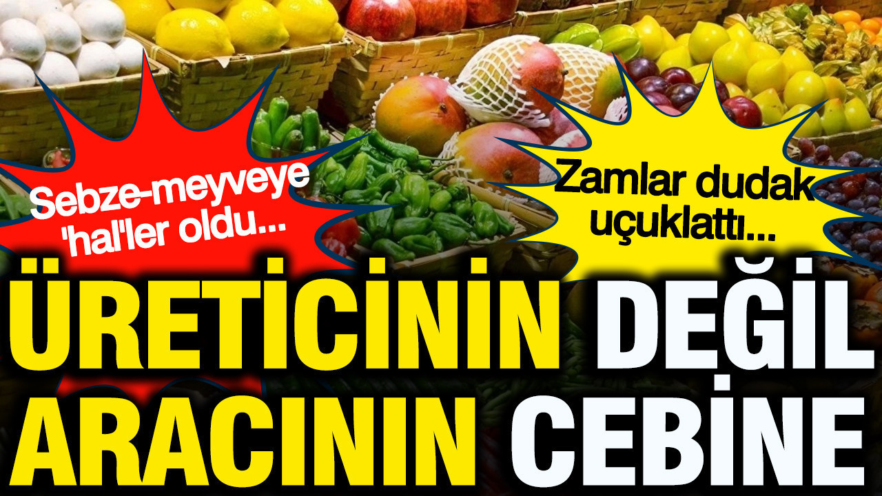 Sebze meyveye 'hal'ler oldu: Üreticinin değil aracının cebine...
