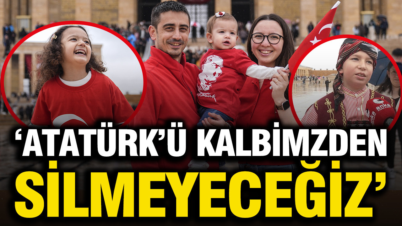 23 Nisan'da çocuklar Ata'sına akın etti: 'Atatürk’ü asla kalbimizden silmeyeceğiz'