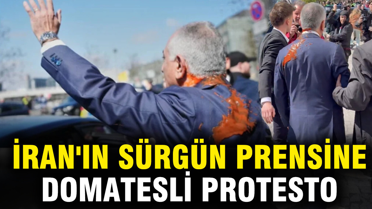 İran'ın devrik liderinin oğluna domates soslu protesto