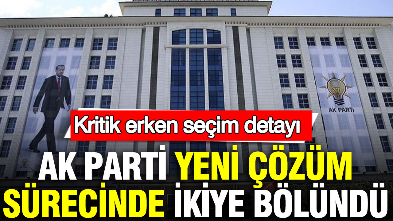 AK Parti yeni çözüm sürecinde ikiye bölündü: Kritik erken seçim detayı