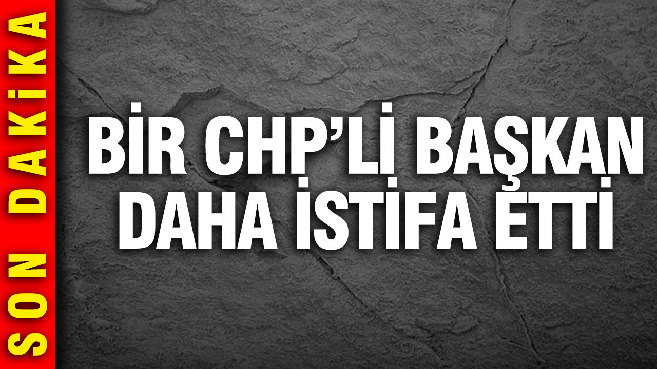 CHP'de bir ilçe başkanı daha istifa etti