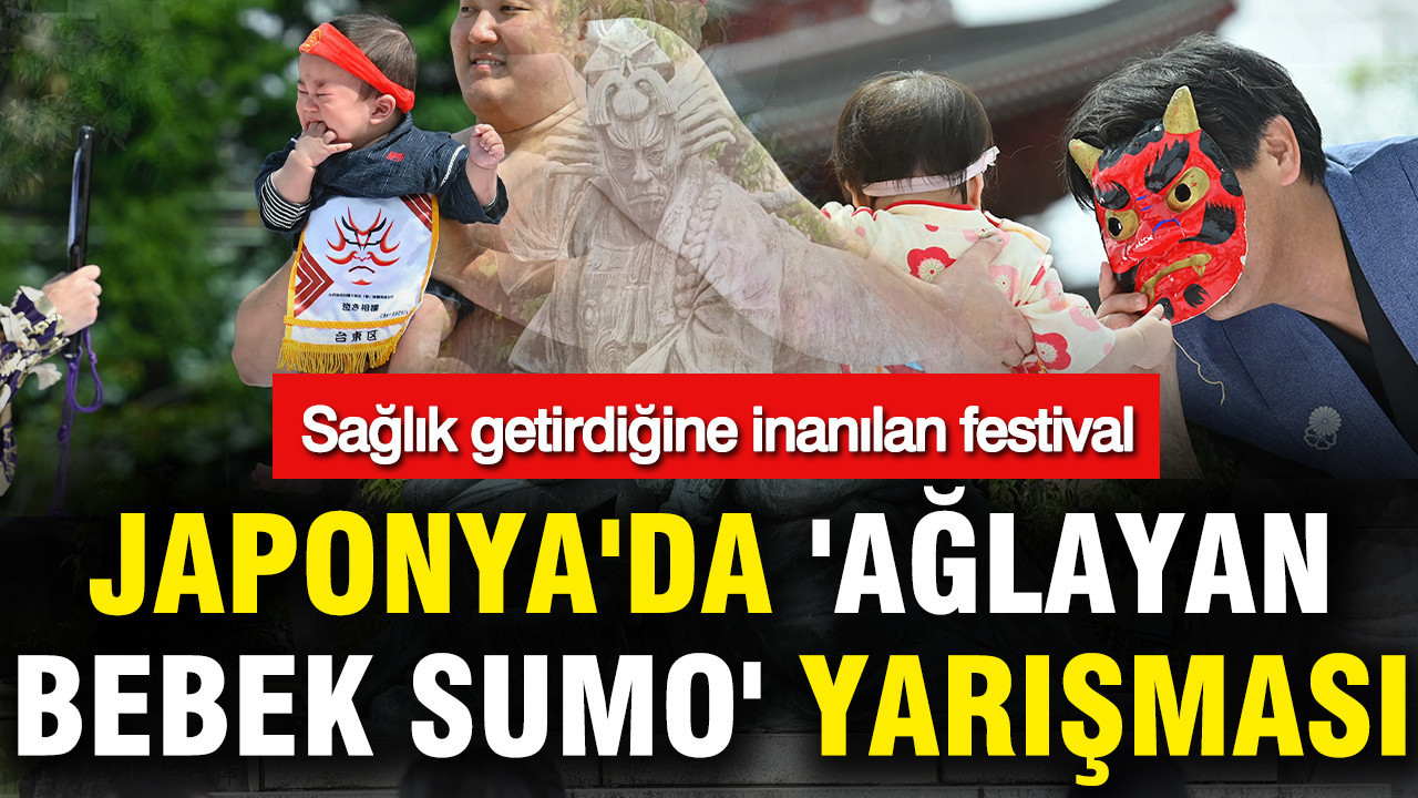 Japonya’da bebekleri ağlatan sumo yarışması: Sağlık getirdiğine inanılan festival