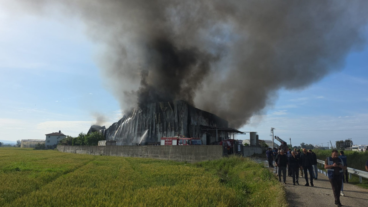 Patates cipsi üretim tesisinde çıkan yangın söndürüldü
