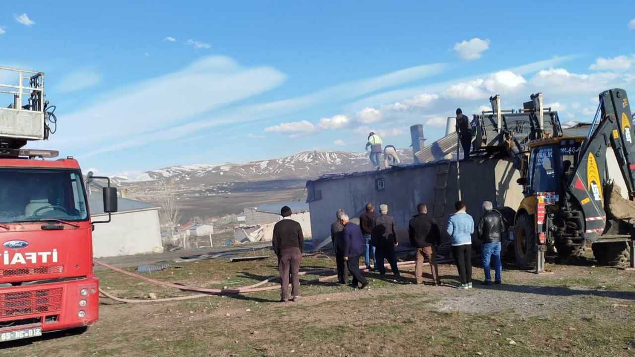 Van’da bir evde yangın