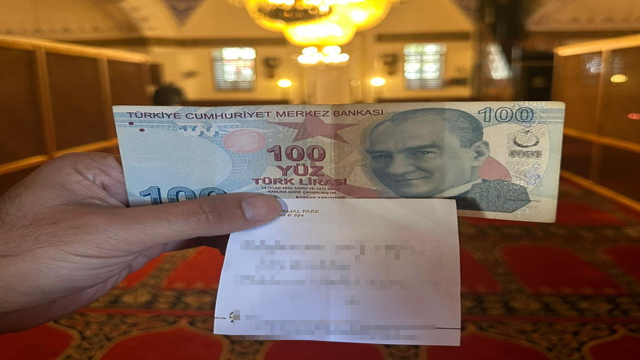 100 liralık bir not: Kamu hakkı için helallik istendi