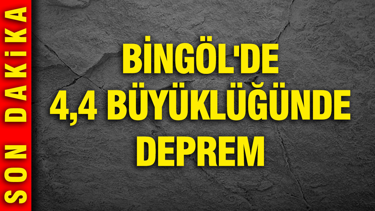 Bingöl'de 4,4 büyüklüğünde deprem