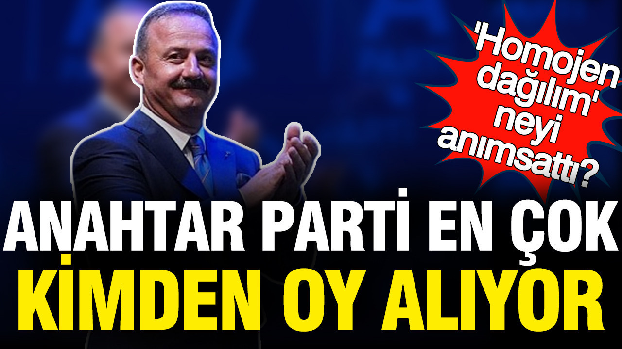 Anahtar Parti en çok kimden oy alıyor... "Homojen dağılım"