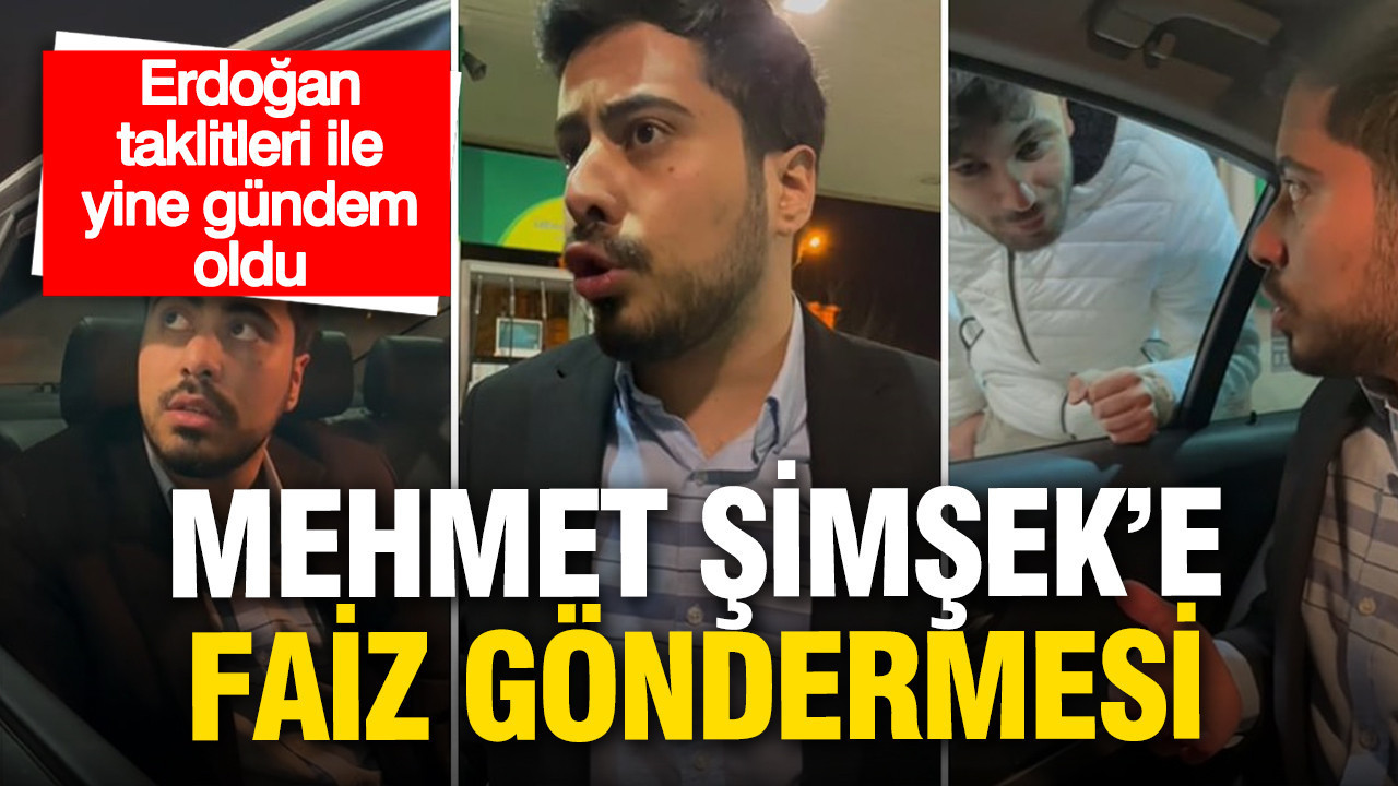 Erdoğan taklidiyle yine gündem oldu: Mehmet Şimşek’e faiz göndermesi