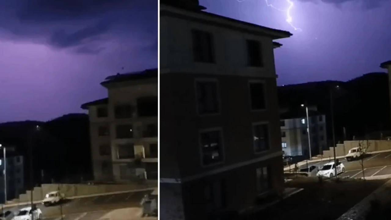 Gökyüzü bir anda patladı: Adıyaman Gölbaşı’nda korkutan görüntüler