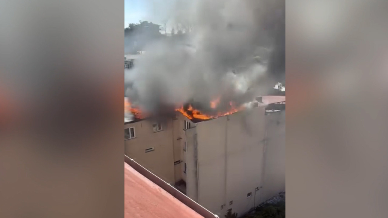 Alevler çatıyı sardı: Sarıyer’de dehşet anları