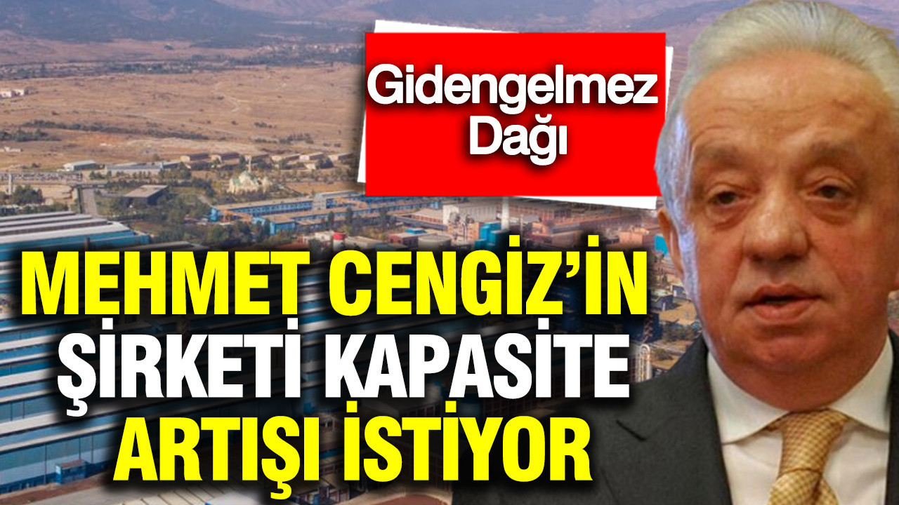Gidengelmez Dağı’nda Mehmet Cengiz’in şirketi kapasite artışı istiyor