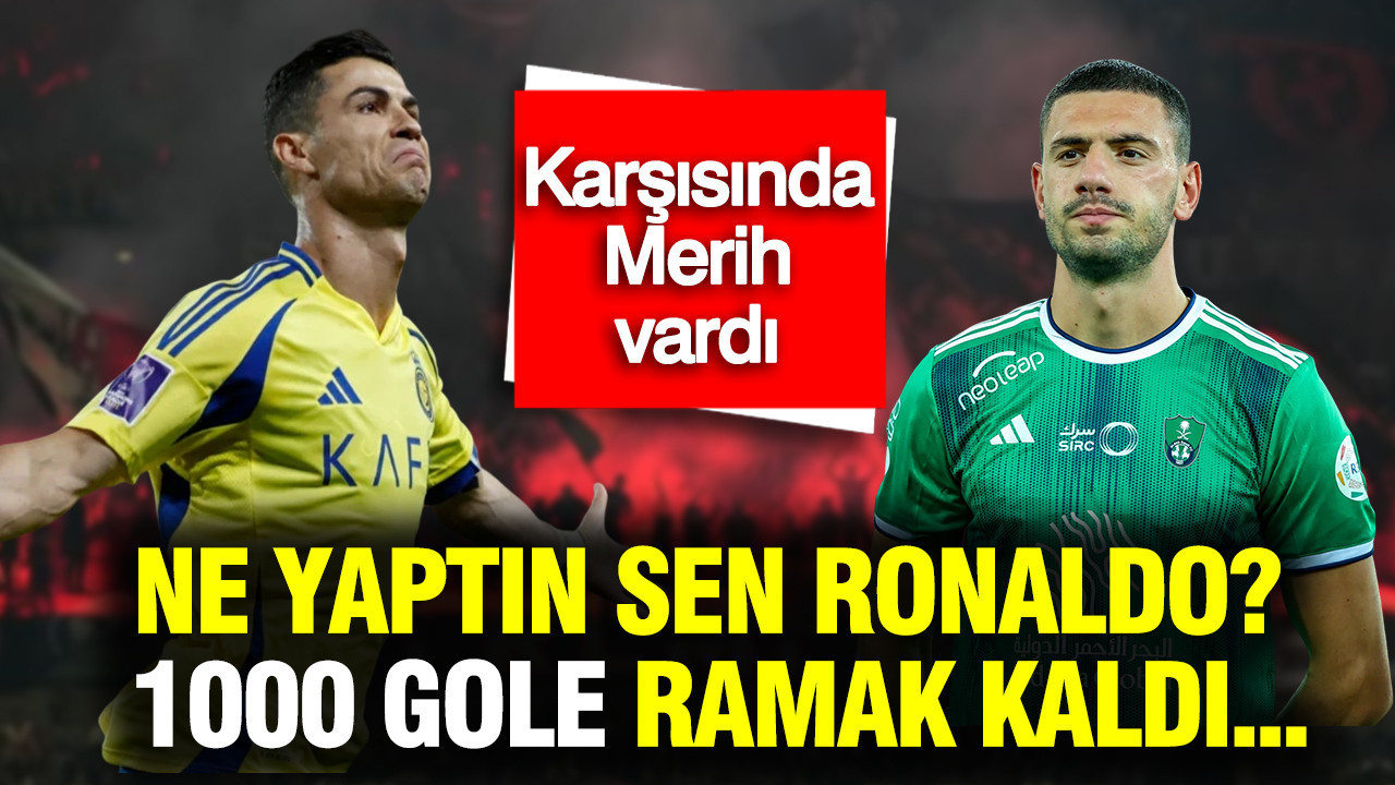 Ne yaptın sen Ronaldo? 1000 gole ramak kaldı... Merih Demiral'ın karşısındaydı