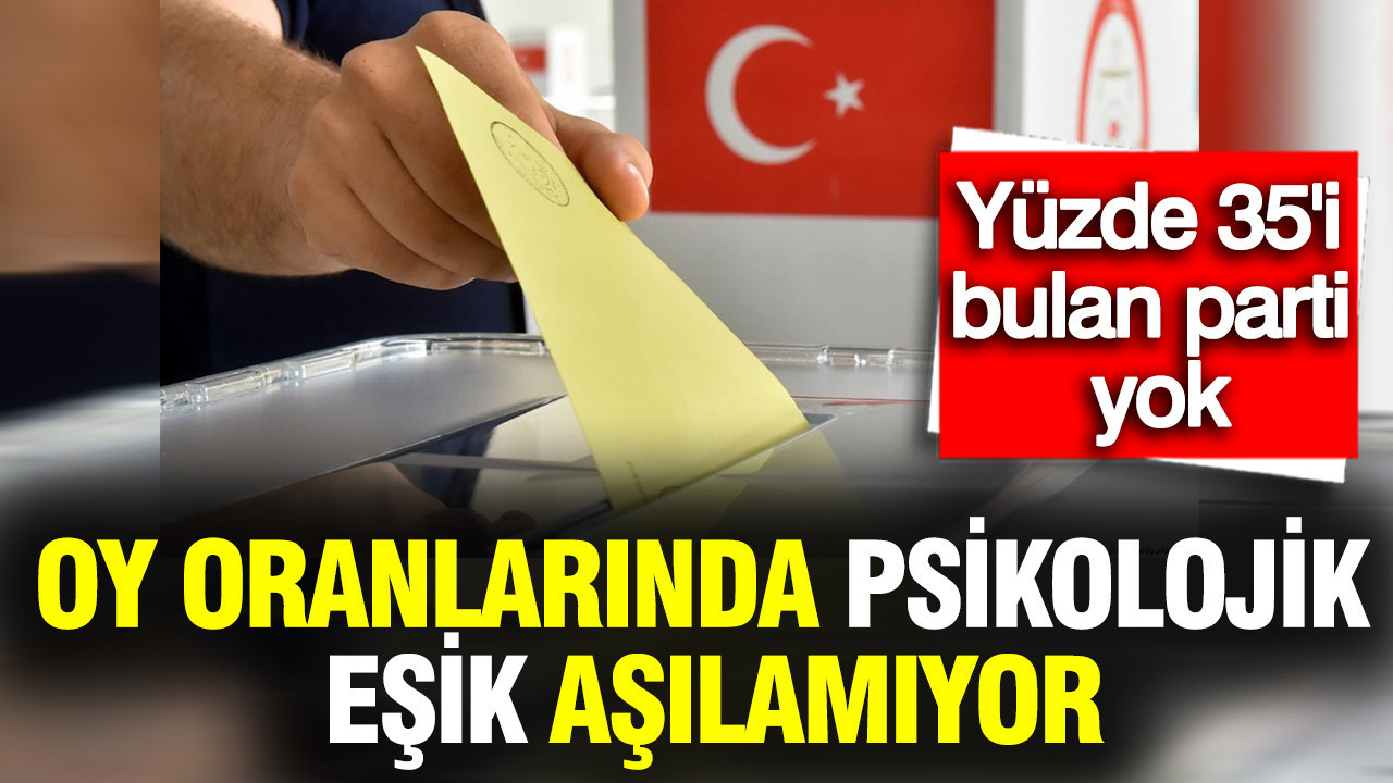 Oy oranlarında psikolojik eşik aşılamıyor: Yüzde 35'i bulan parti yok