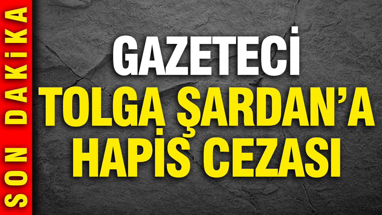 Gazeteci Tolga Şardan'a hapis cezası
