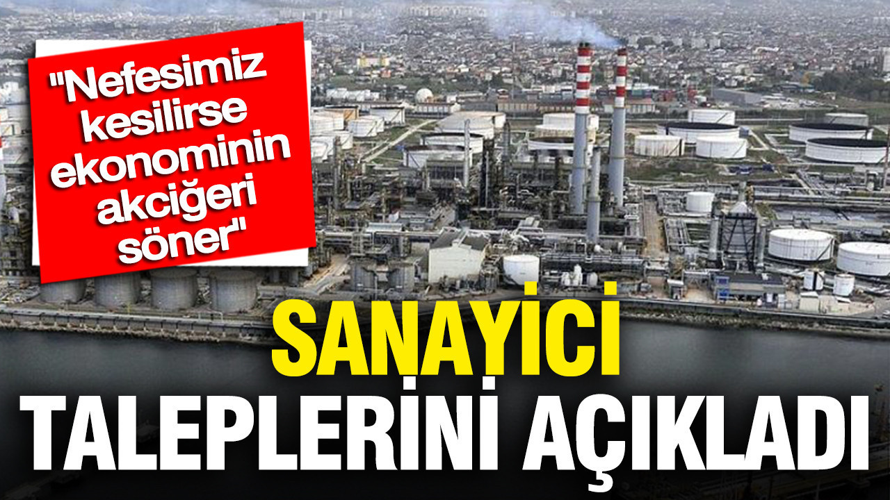 Sanayici taleplerini açıkladı: Nefesimiz kesilirse ekonominin akciğer söner