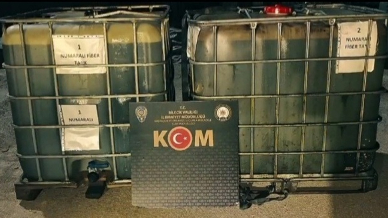 Bilecik'te 1.900 litre karışımlı akaryakıt ele geçirildi