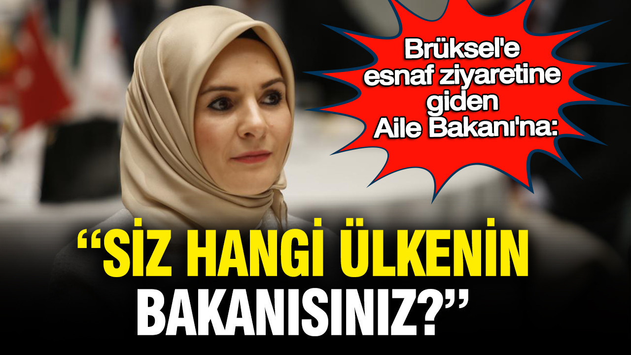 Brüksel’e esnaf ziyaretine giden Aile Bakanı’na: Siz hangi ülkenin bakanısınız?