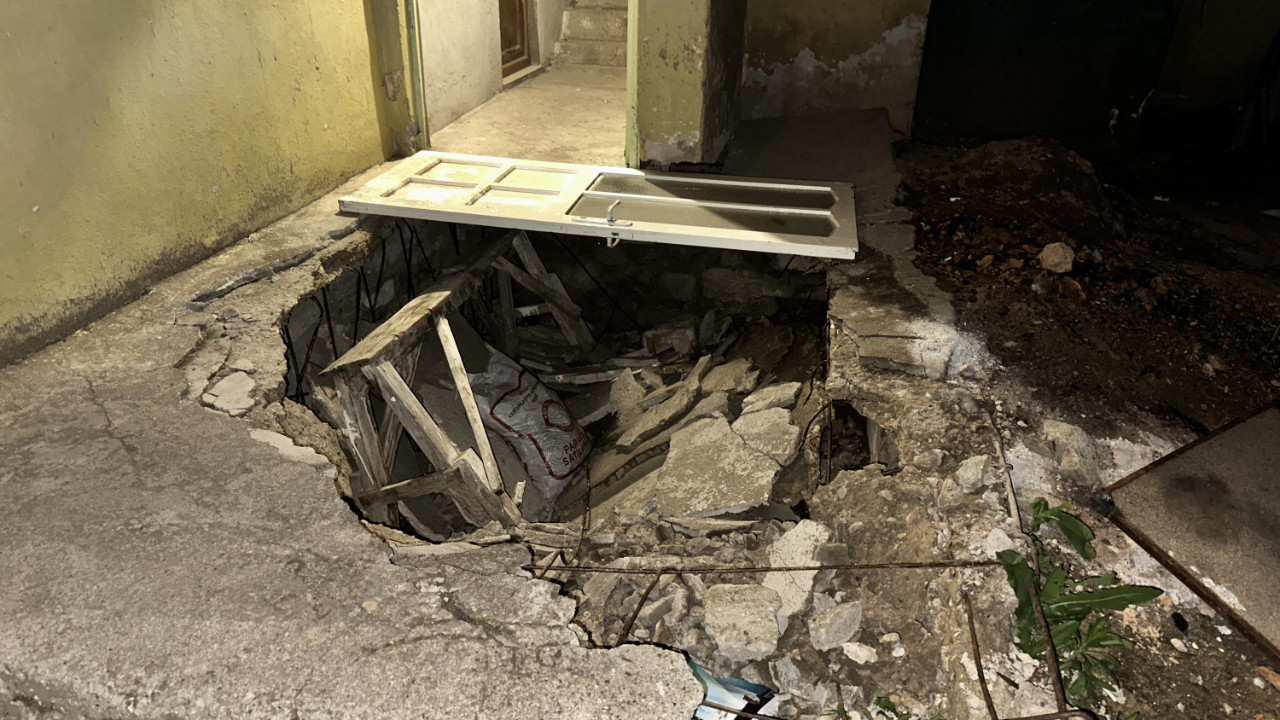 Edirne’de beton zemin çöktü: 1 kişi yaralandı