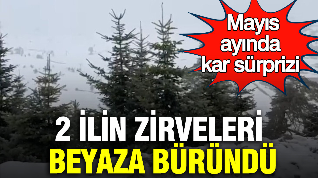 Mayıs ayında kar sürprizi: 2 ilin zirveleri beyaza büründü
