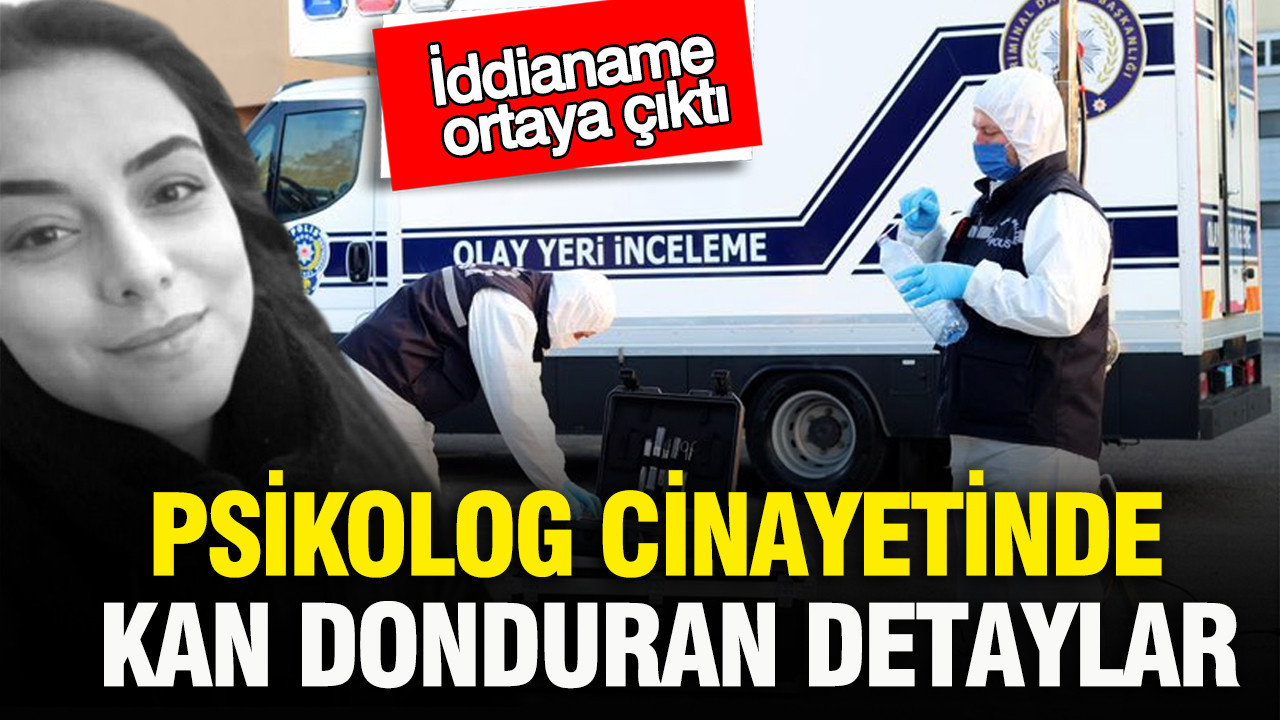 Psikolog cinayetinde kan donduran detaylar: İddianame ortaya çıktı