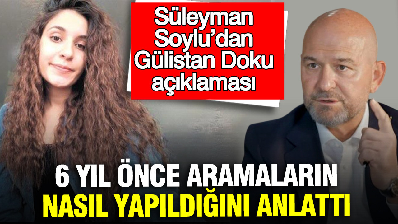 Süleyman Soylu’dan Gülistan Doku açıklaması: 6 yıl önce aramaların nasıl yapıldığını anlattı