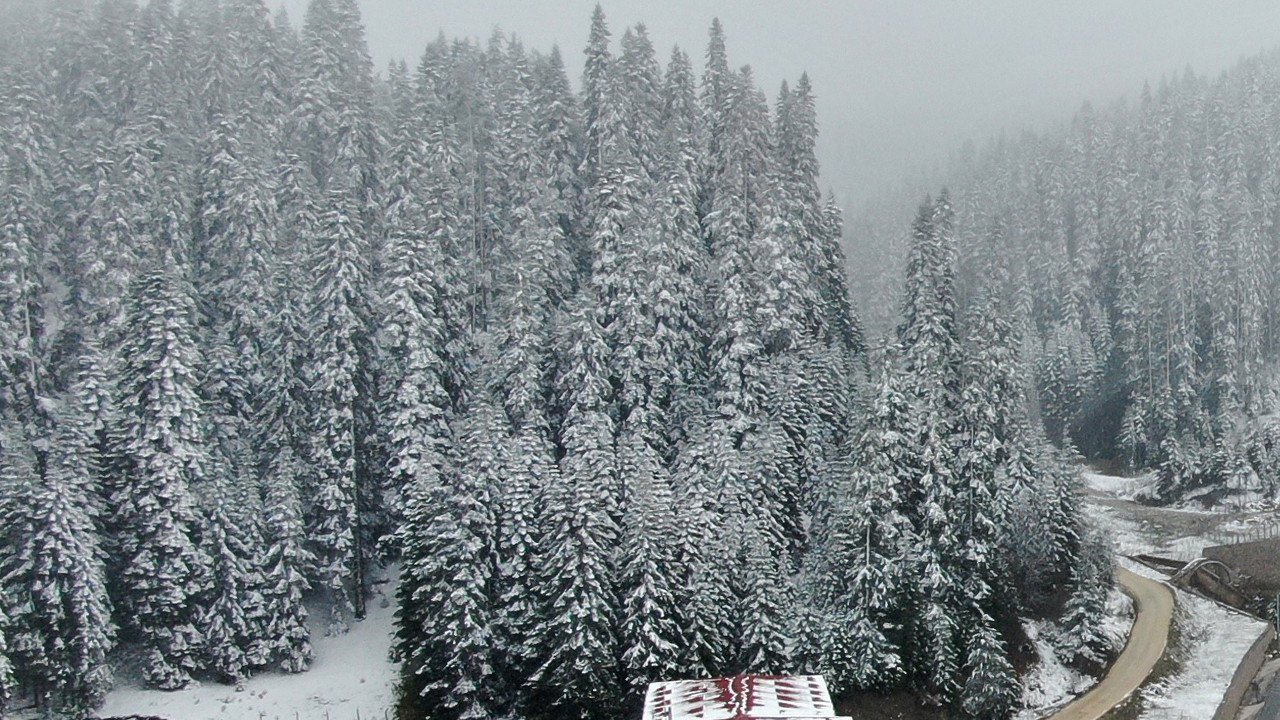 Doğanın mayıs sürprizi: Ilgaz Dağı beyaz örtüye büründü